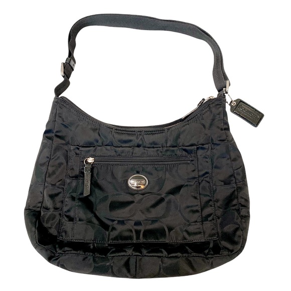 Coach Handbags - Coach Black Nylon Shoulder Bag